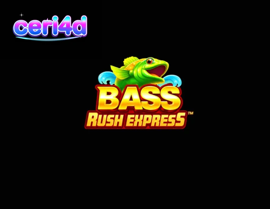 Tampilan visual permainan slot Bass Rush Express dengan latar belakang danau yang tenang.